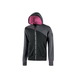 U Power Jupiter Lady Sweat Shirt Grey/Fuchsia Medium