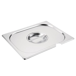 Vogue Stainless Steel 1/2 Gastronorm Notched Lid