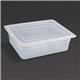 Vogue Polypropylene 1/2 Gastronorm Container with Lid 100mm (4 pack)