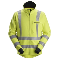 Snickers 2864 Protecwork Full Zip Sweatshirt High Visibility Class 3 Yellow/Navy Large
