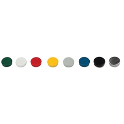 Bi-Office Round Magnets; 30mm; Assorted Colour; Pack of 10