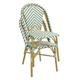 Bolero Parisian Style Rattan Side Chair Light Green (2 pack)