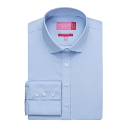 Brook Taverner Treviso Long Sleeve Blouse Cotton Poplin Blue UK 14 Regular 2244B