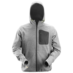 Snickers 8041 Flexiwork Fleece Hoodie Grey/Black Large