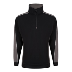 Orn 1288 Avocet 1/4 Zip Sweatshirt Black/Graphite Small