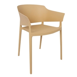 Bolero Lorenzo Cafe Chairs Warm Cream (2 pack)