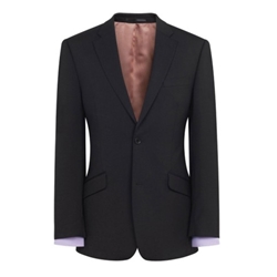 Brook Taverner Performance Aldwych Tailored Fit Single Breasted Jacket Black 42 Long 3125D