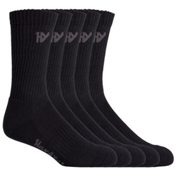 Hard Yakka Crew Work Socks Black (Pack of 5)