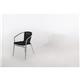 Bolero Aluminium and Black Wicker Chairs Black (4 pack)