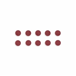 Bi-Office Round Magnets; 30mm; Red; Pack of 10