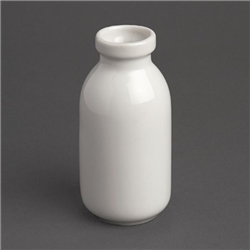 Olympia Whiteware White Mini Milk Bottle 145ml (12 pack)