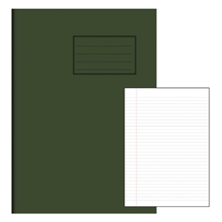 Centrol A4 DARK GREEN Exercise Books 8mm RULED + MARGIN 80-Page (Pack 50)