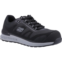 Skechers Work Bulklin Bragoo S1 P SRC ESD Safety Trainer Black [Size UK 8/ EU 42]