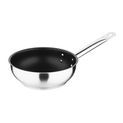 Vogue Stainless Steel Non-Stick Teflon Platinum Plus Sauté Pan 20cm