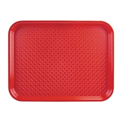 Olympia Kristallon Polypropylene Fast Food Tray Red Small 345mm