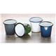 Olympia Enamel Sauce Cup White and Blue (Pack of 6)