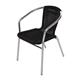 Bolero Aluminium and Black Wicker Chairs Black (4 pack)