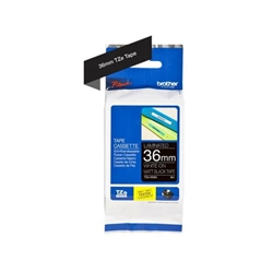 Brother White on Bk Matte Label Tape 36MM- TZEM365