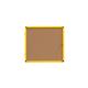 Bi-Office Ultrabrite Display Case; Cork Surface; Lockable Acrylic Door; Yellow Aluminium Frame; 940x981mm - 12x A4