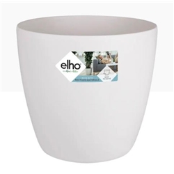 Elho Brussels Large Round INDOOR Pot Wheeled 40cm WHITE