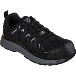 Skechers Work Malad II S1 P SRA ESD Safety Trainer Black [Size UK 7/ EU 41]