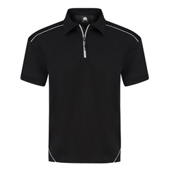 Orn 1183 Fireback Wicking Polo Shirt Black/Black Small