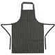 Whites Butchers Stripe Bib Apron Black/White
