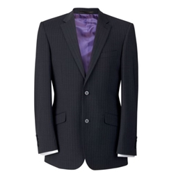 Brook Taverner Sophisticated Avalino Tailored Fit Single Breasted Jacket Charcoal Pinstripe 38 Regular 5647F