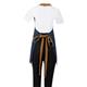 Southside Short Length Bib Apron Denim Blue with Tan Ties