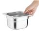 Vogue Stainless Steel Gastronorm Tray Set with Lids 1/6 (4 pack)
