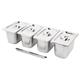 Vogue Stainless Steel Gastronorm Tray Set 4 1/4 with Lids