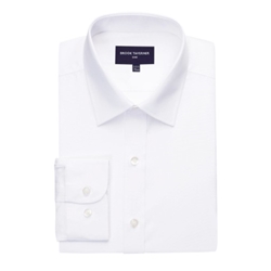Brook Taverner Vulcan Slim Fit Long Sleeve Shirt White 16 Collar 7889A