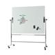 Bi-Office Glass Magnetic Revolving Whiteboard; Chrome Structure; 1500x1200mm