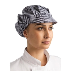 Whites Peaked Unisex Hat Blue & White Check