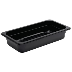 Vogue Polycarbonate 1/3 Gastronorm Container 65mm Black