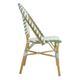 Bolero Parisian Style Rattan Side Chair Light Green (2 pack)
