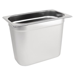 Vogue Stainless Steel 1/4 Gastronorm Tray 200mm