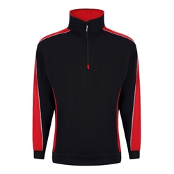 Orn 1288 Avocet 1/4 Zip Sweatshirt Black/Red Medium