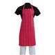 Whites Butchers Stripe Bib Apron Red/White