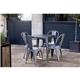 Bolero Bistro Steel Side Chairs Grey (4 pack)