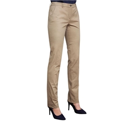 Brook Taverner Sophisticated Houston Ladies Slim Leg Chino Trouser Beige UK 18 Regular 2303B
