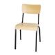 Bolero Cantina Side Chairs with Wooden Seat & Backrest Metallic Grey (4 Pack)