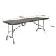 Bolero Rattan Rectangular Centre Folding Table Brown 6ft