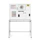 Bi-Office Industrial Desk; Magnetic Whiteboard; 120x90cm (Board Size); Dry-Wipe Lacquered Steel Surface; Aluminium Structure