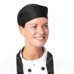 Nisbets Essentials Chef Skull Caps Black (2 pack)