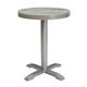 Bolero Pre-Drilled Round Melamine Table Top Ash Grey 600mm