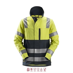 Snickers 1561 Protecwork Jacket High Visibility Class 3 Yellow/Navy XL [Regular]