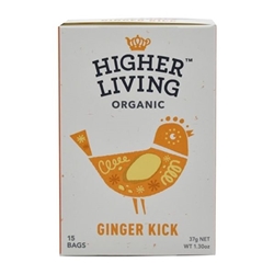 Higher Living Ginger Kick Organic Teabags (60 Pack)