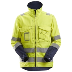 Snickers 1633 High Visibility Jacket Class 3 Yellow/Navy 2XL [Regular]