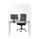 Bi-Office Mobile Duo Flipchart Easel; Grey Felt And Magnetic Lacquered Steel Surface; 700x1200mm